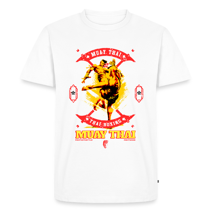 Fightwood Fightwithstyle Muay Thai - Männer Premium T-Shirt - Weiß