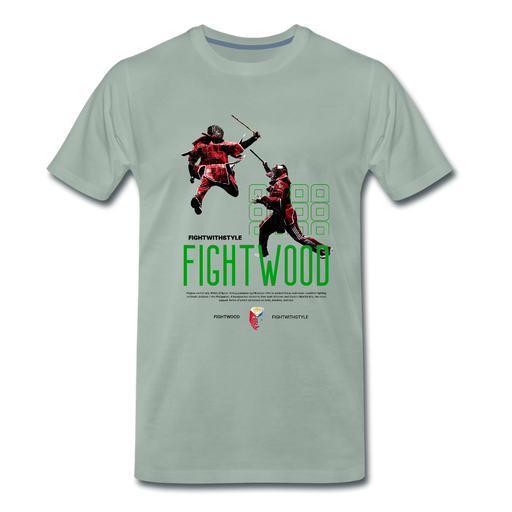 Männer Premium T-Shirt - Graugrün