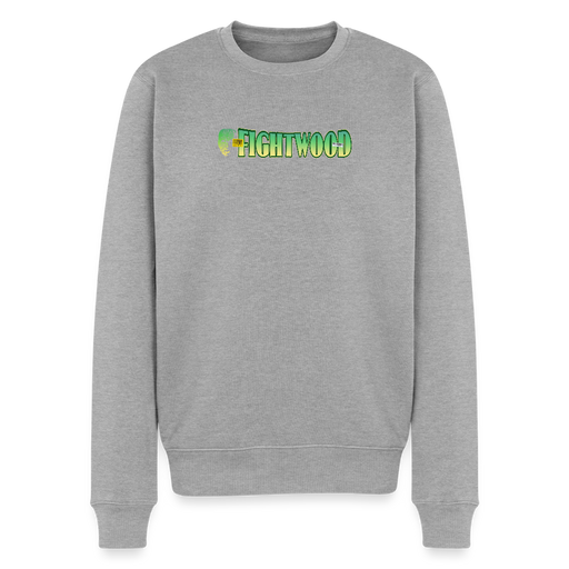 FIGHTWOOD Männer Premium Sweatshirt – mit Logo-Brustprint - Grau meliert