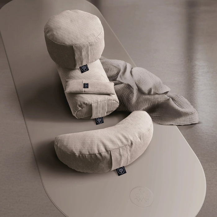 OM YA Design OVAL ADVANCED GRIP Yogamatte „Dune“ – PU Oberfläche, Naturkautschuk, extra rutschfest, oval