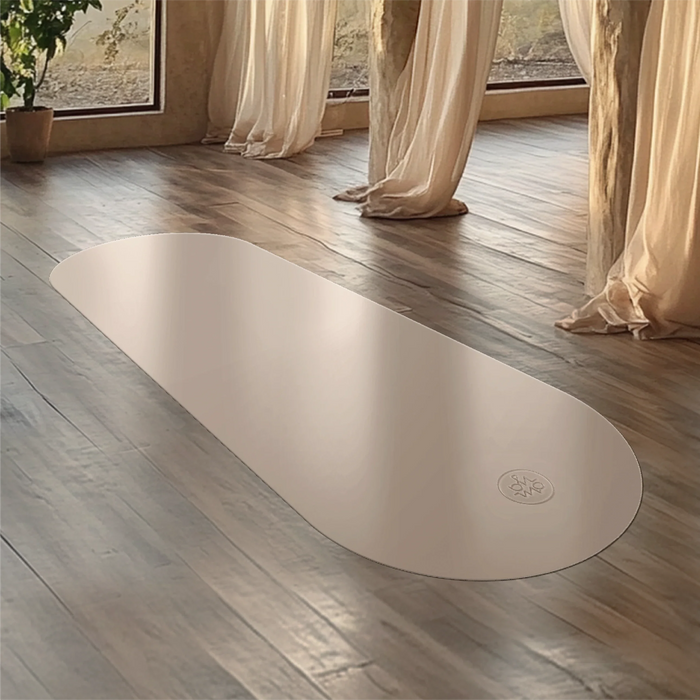 OM YA Design OVAL ADVANCED GRIP Yogamatte „Dune“ – PU Oberfläche, Naturkautschuk, extra rutschfest, oval