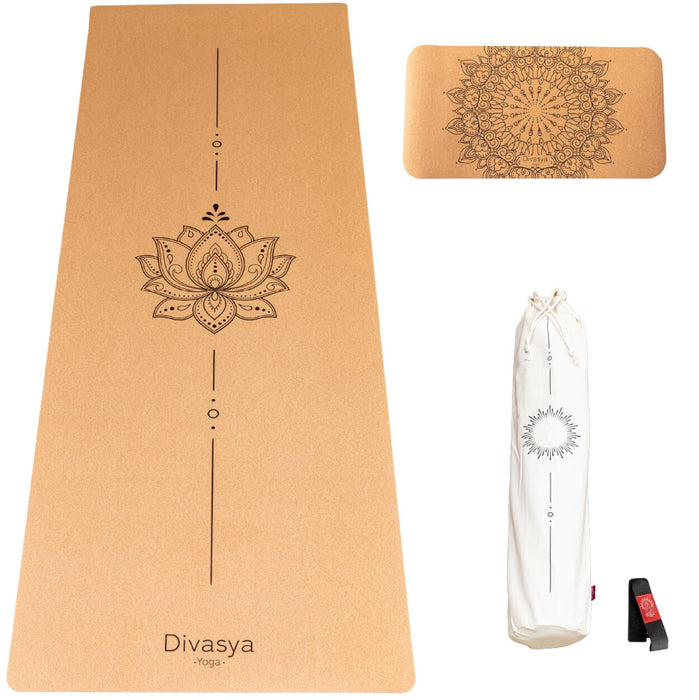 Yoga Set „Support“ – Kork-Yogamatte & Yoga-Pad | Nachhaltig & Gelenkschonend