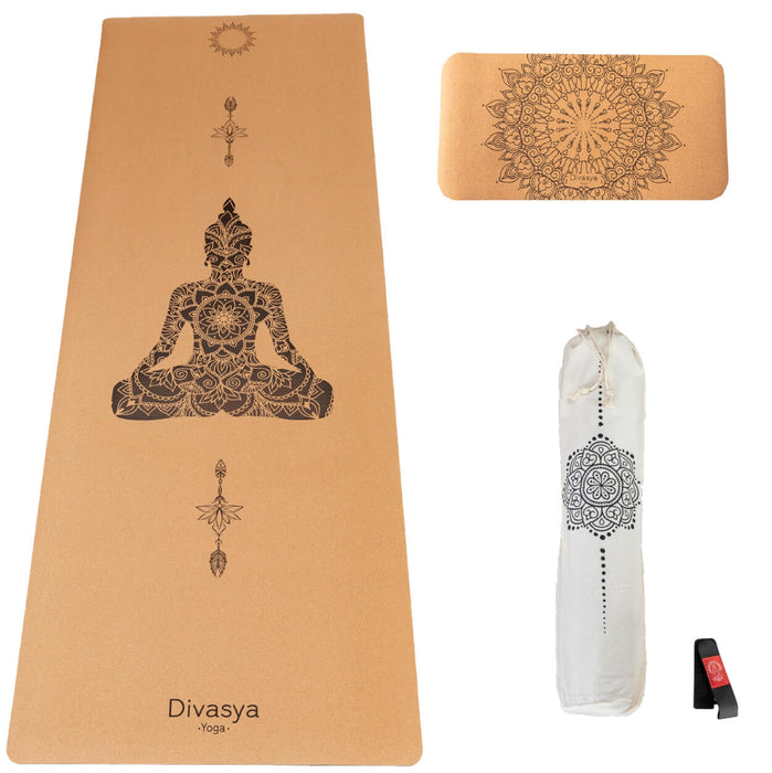 Yoga Set „Support“ – Kork-Yogamatte & Yoga-Pad | Nachhaltig & Gelenkschonend