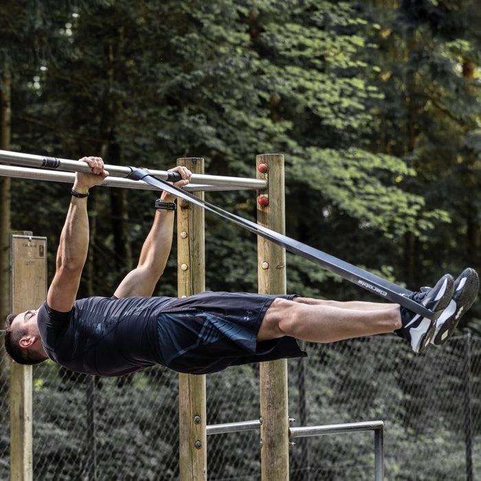 Powerbands 2.0 – Set aus 4 Premium Widerstandsbändern (Silikon, latexfrei) – 100 cm – bis 100 kg Gesamt-Widerstand inkl. Nylon-Beutel