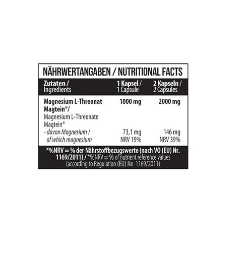 MST - Magnesium L-Threonate Magtein® 1000mg - 60 Kapseln - Produktbild 2