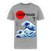 Fightwood® Fightwithstyle Big Waves Premium T-Shirt für Männer – Nachhaltig & Fair - Grau meliert