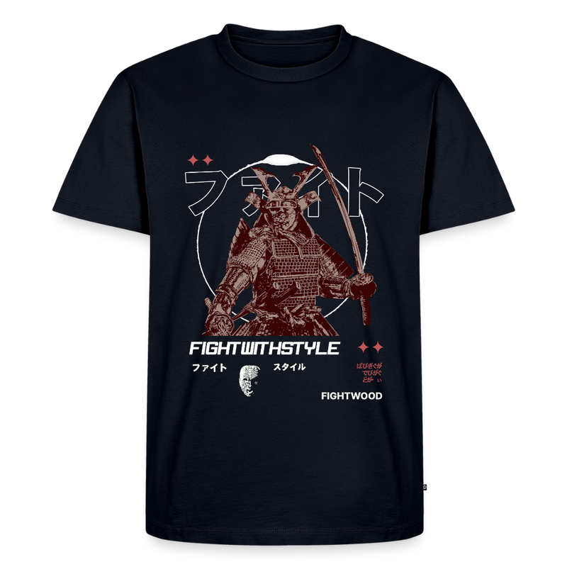 Fightwood Samurai Premium T-Shirt – Nachhaltig, Bequem & Stylisch - Navy