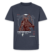 Fightwood Samurai Premium T-Shirt – Nachhaltig, Bequem & Stylisch - Jeansblau 