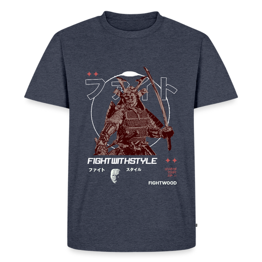 Fightwood Samurai Premium T-Shirt – Nachhaltig, Bequem & Stylisch - Jeansblau 