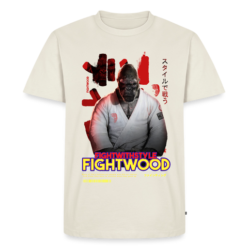 Fightwood Fightwithstyle Gorilla Black Männer Premium T-Shirt - Naturweiß