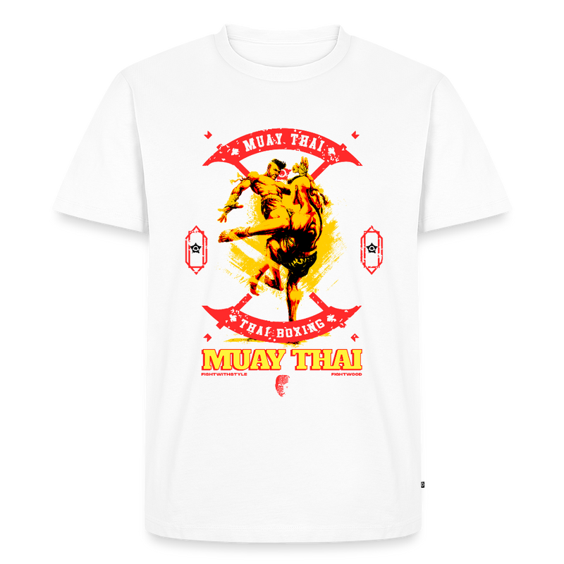 Fightwood Fightwithstyle Muay Thai - Männer Premium T-Shirt - Weiß