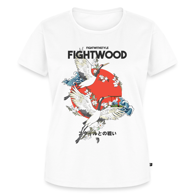 Fightwood Fightwithstyle Cranes - Frauen Premium T-Shirt - Weiß