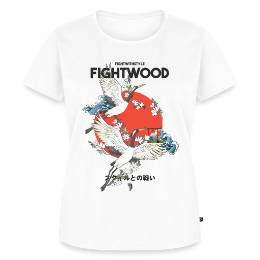 Fightwood Fightwithstyle Cranes - Frauen Premium T-Shirt - Weiß