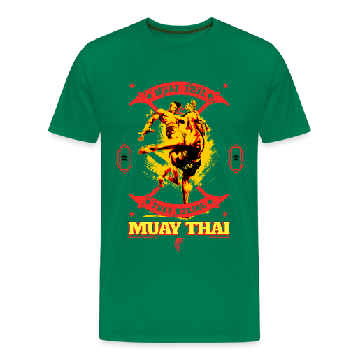 Fightwood Fightwithstyle Muay Thai - Männer Premium T-Shirt - Kelly Green