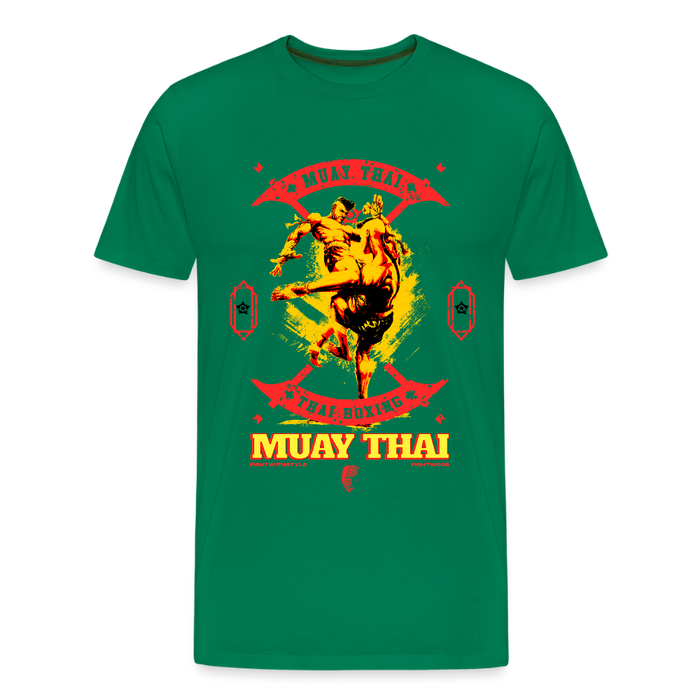 Fightwood Fightwithstyle Muay Thai - Männer Premium T-Shirt - Kelly Green