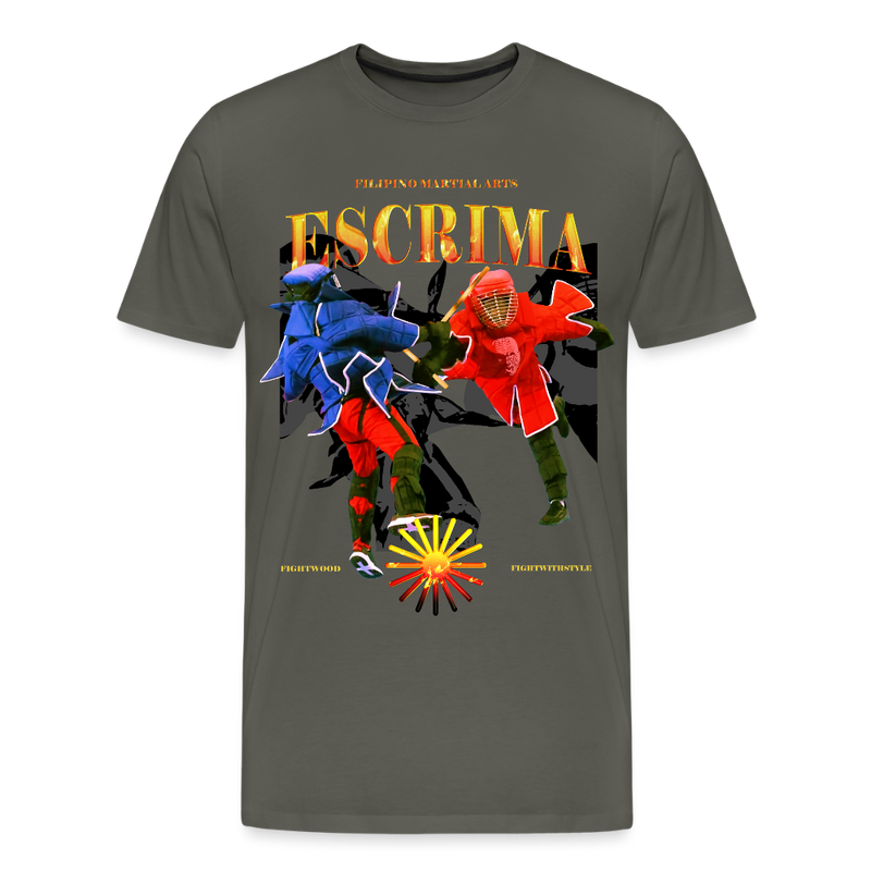 Fightwood Fightwithstyle Escrima Shirt – Premium T-Shirt für Escrima, Kali & Arnis - Asphalt