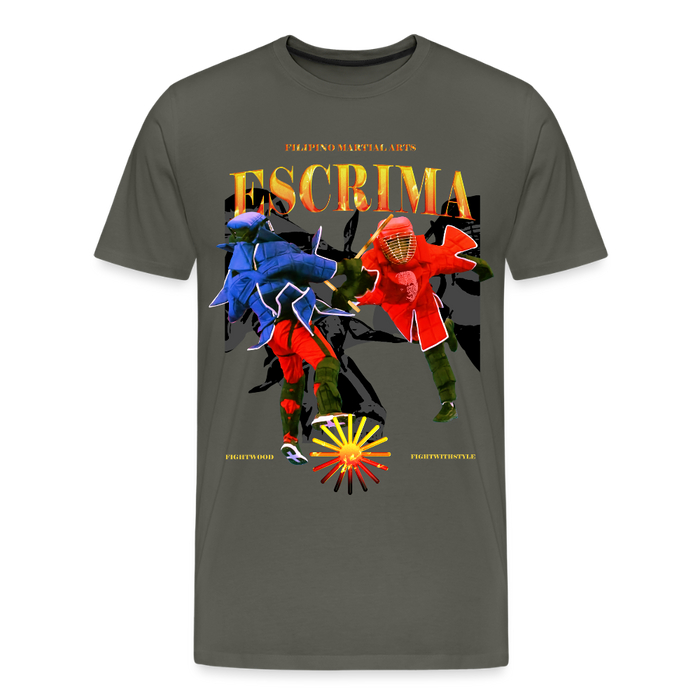 Fightwood Fightwithstyle Escrima Shirt – Premium T-Shirt für Escrima, Kali & Arnis - Asphalt