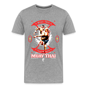 Fightwood Fightwithstyle Muay Thai - Männer Premium T-Shirt - Grau meliert