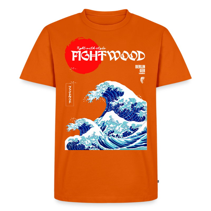 FIGHTWOOD Welle Männer Premium T-Shirt - Orange 