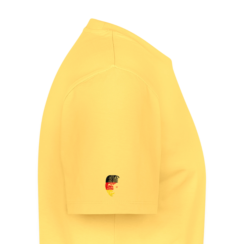 Fightwood® Germany Männer Premium T-Shirt V2 – Sleeve Edition - Pastellgelb
