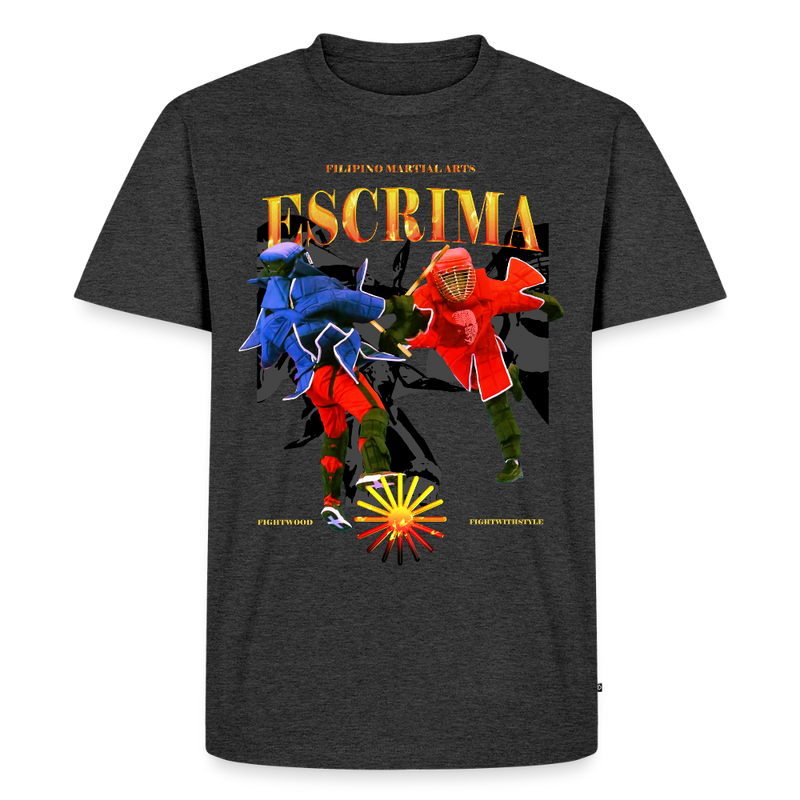Fightwood Fightwithstyle Escrima Shirt – Premium T-Shirt für Escrima, Kali & Arnis - Anthrazit meliert