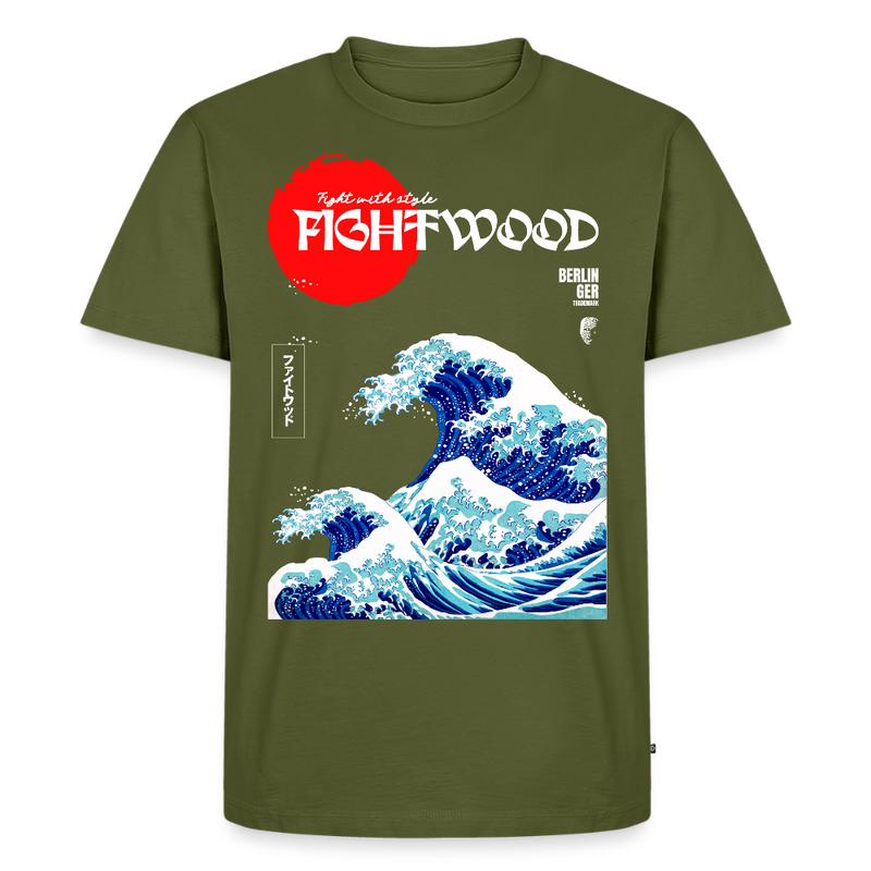 FIGHTWOOD Welle Männer Premium T-Shirt - Khaki