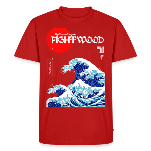 FIGHTWOOD Welle Männer Premium T-Shirt - Rot