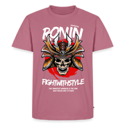 Fightwood Ronin Herren Premium Bio T-Shirt – Organic Cotton Streetwear fürs Training - Mauve