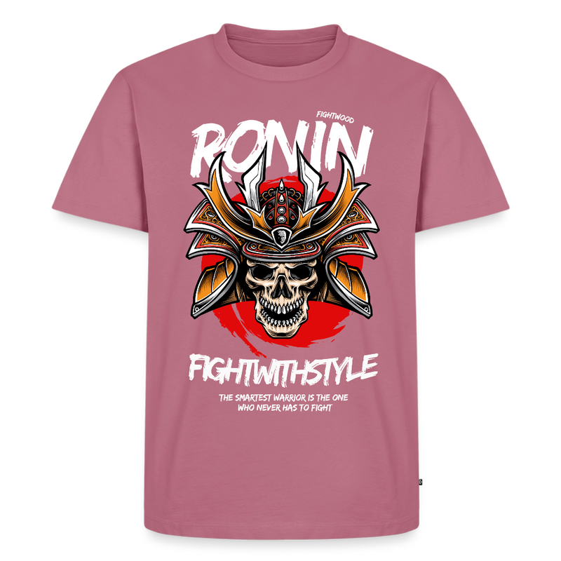 Fightwood Ronin Herren Premium Bio T-Shirt – Organic Cotton Streetwear fürs Training - Mauve