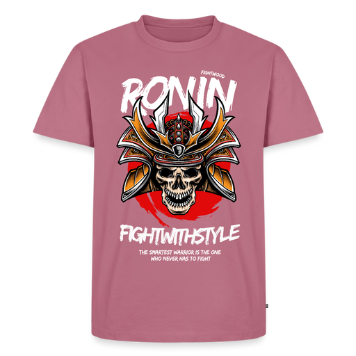 Fightwood Ronin Herren Premium Bio T-Shirt – Organic Cotton Streetwear fürs Training - Mauve