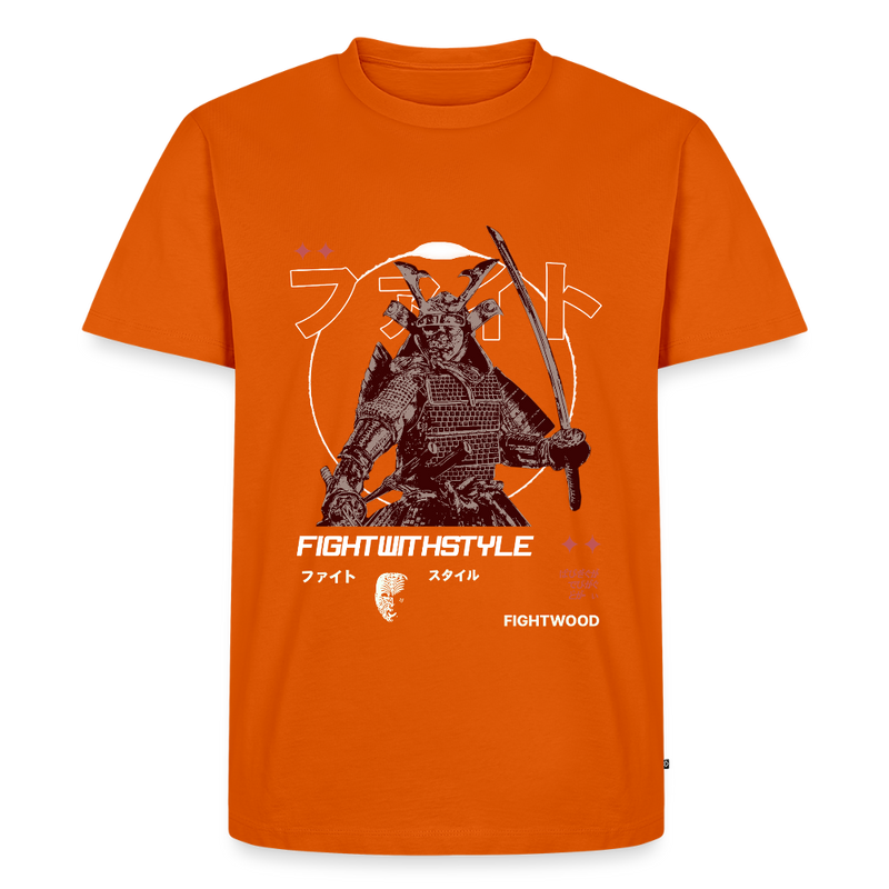 Fightwood Samurai Premium T-Shirt – Nachhaltig, Bequem & Stylisch - Orange 
