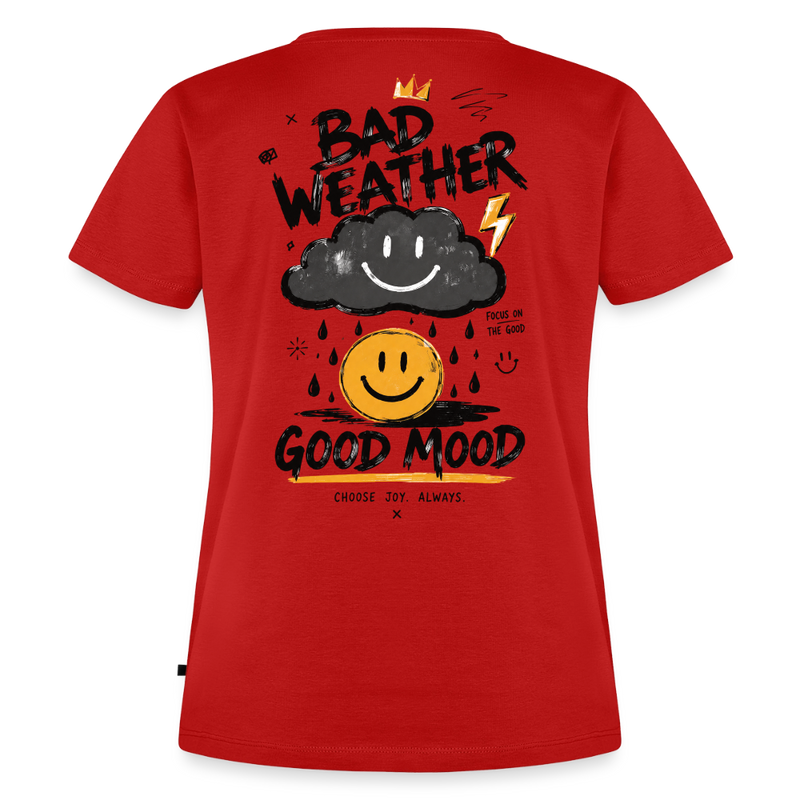 Fightwood good Mood bad Weather Frauen Premium T-Shirt - Rot