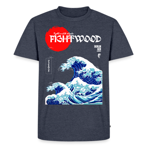 FIGHTWOOD Welle Männer Premium T-Shirt - Jeansblau 