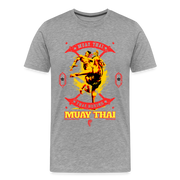 Fightwood Fightwithstyle Muay Thai - Männer Premium T-Shirt - Grau meliert