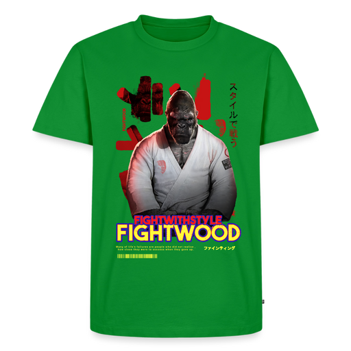 Fightwood Fightwithstyle Gorilla Black Männer Premium T-Shirt - Grün