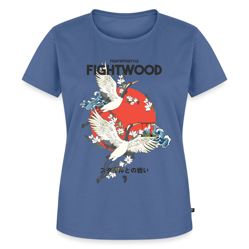 Fightwood Fightwithstyle Cranes - Frauen Premium T-Shirt - Taubenblau