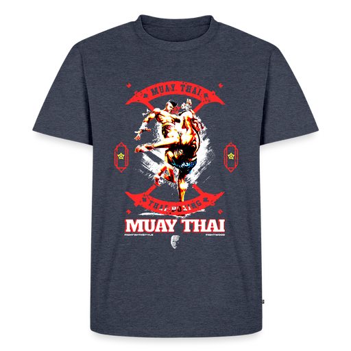 Fightwood Fightwithstyle Muay Thai - Männer Premium T-Shirt - Jeansblau 