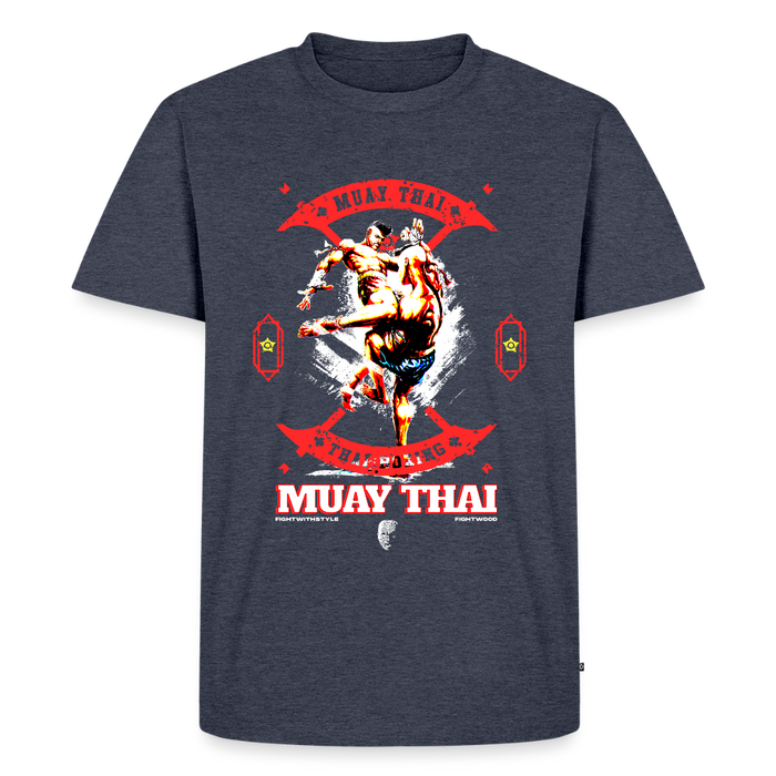 Fightwood Fightwithstyle Muay Thai - Männer Premium T-Shirt - Jeansblau 