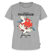 Fightwood Fightwithstyle Cranes - Frauen Premium T-Shirt - Grau meliert