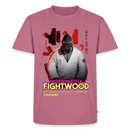 Fightwood Fightwithstyle Gorilla Black Männer Premium T-Shirt - Mauve
