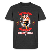 Fightwood Fightwithstyle Muay Thai - Männer Premium T-Shirt - Anthrazit meliert