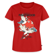 Fightwood Fightwithstyle Cranes - Frauen Premium T-Shirt - Rot
