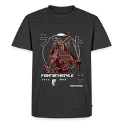 Fightwood Samurai Premium T-Shirt – Nachhaltig, Bequem & Stylisch - Anthrazit meliert