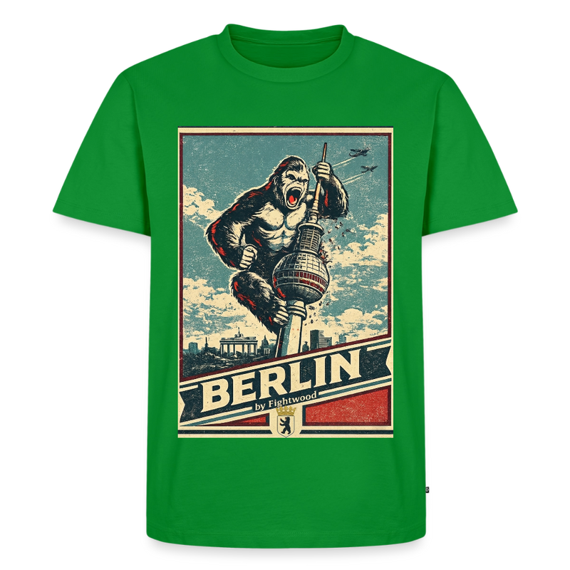 Fightwood Gorilla in Berlin - Premium männer T-Shirt - Grün