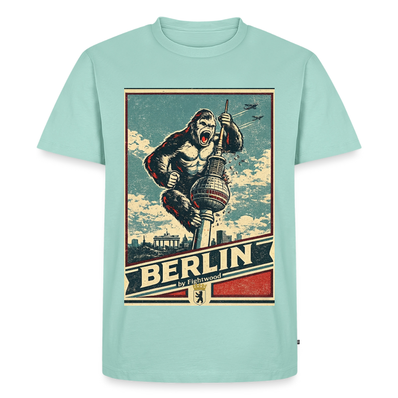 Fightwood Gorilla in Berlin - Premium männer T-Shirt - Mint 