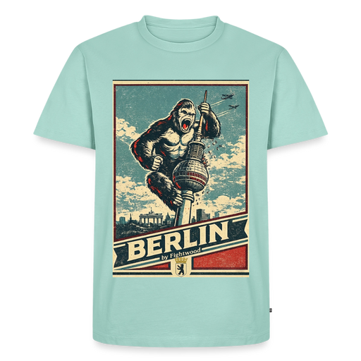 Fightwood Gorilla in Berlin - Premium männer T-Shirt - Mint 