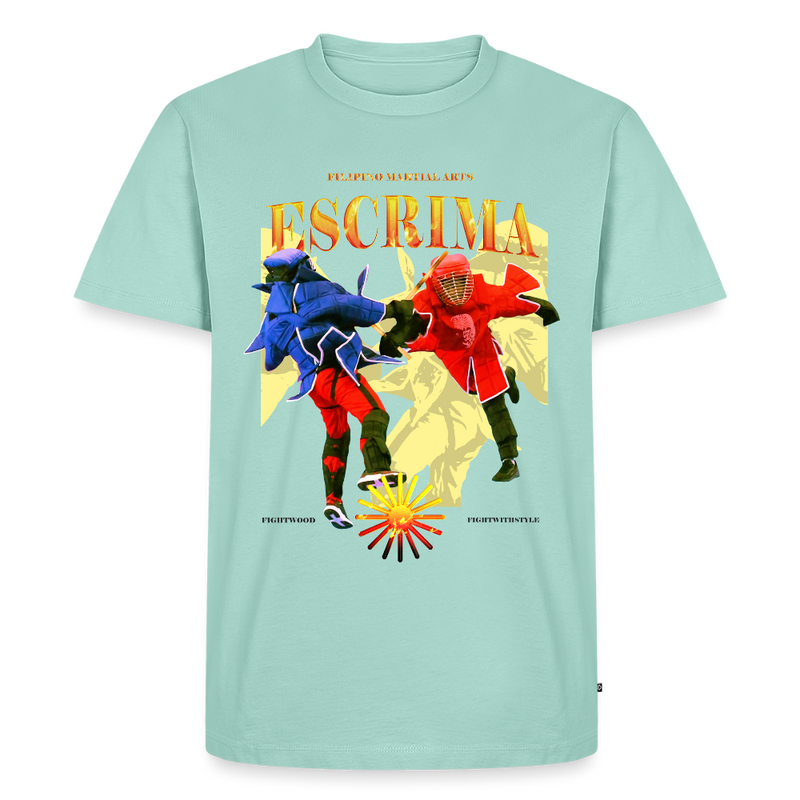 Fightwood Fightwithstyle Escrima Shirt – Premium T-Shirt für Escrima, Kali & Arnis - Hell - Mint 