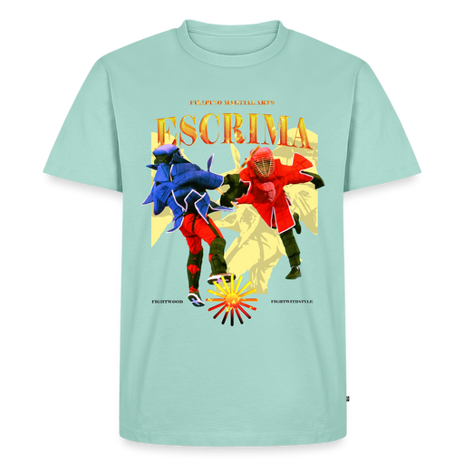 Fightwood Fightwithstyle Escrima Shirt – Premium T-Shirt für Escrima, Kali & Arnis - Hell - Mint 