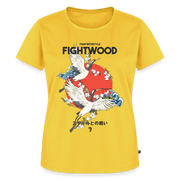 Fightwood Fightwithstyle Cranes - Frauen Premium T-Shirt - Sonnengelb