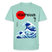 Fightwood® Fightwithstyle Big Waves Premium T-Shirt für Männer – Nachhaltig & Fair - Mint 